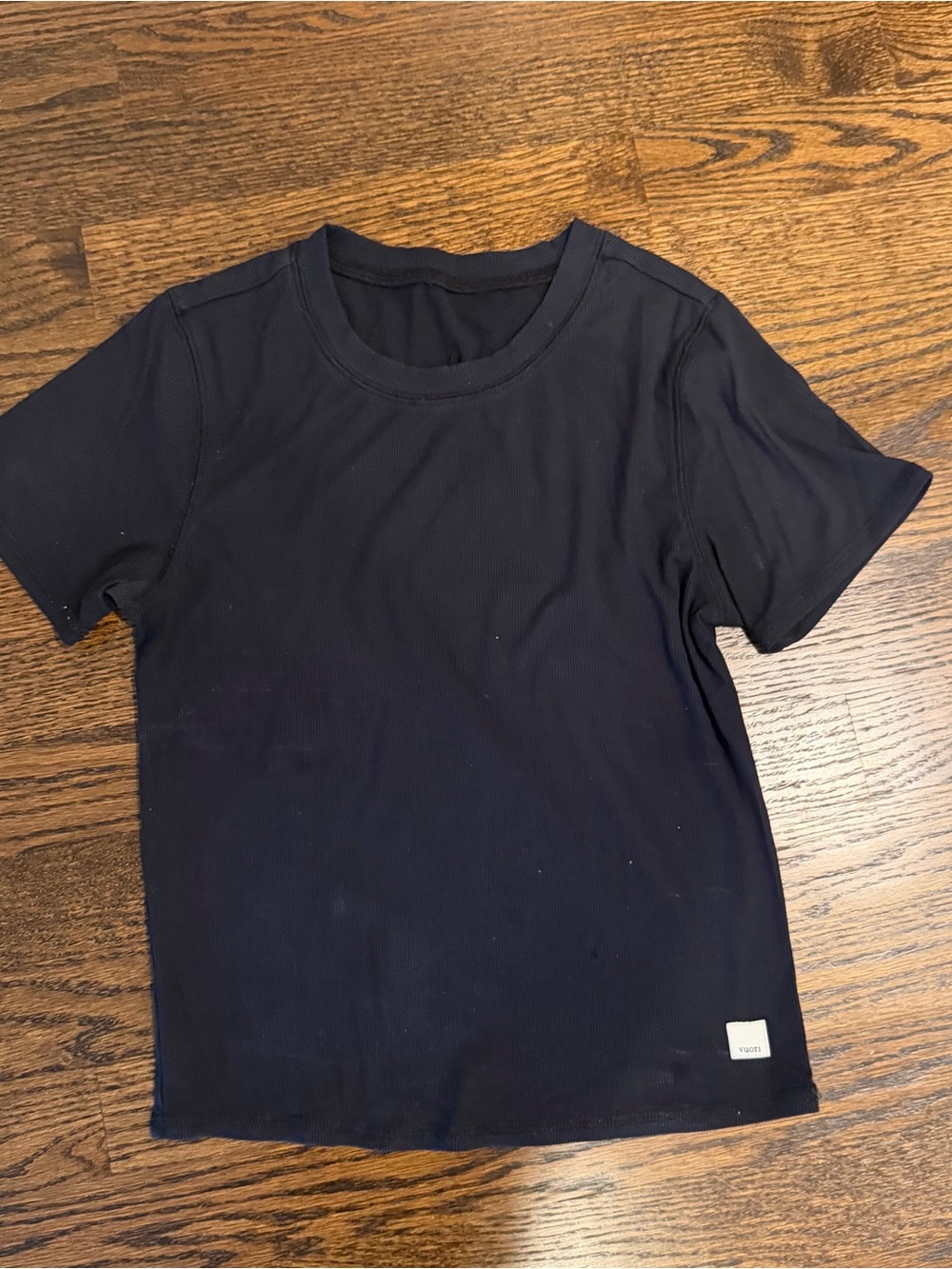 Vuori Ribbed Tshirt - Small - Black